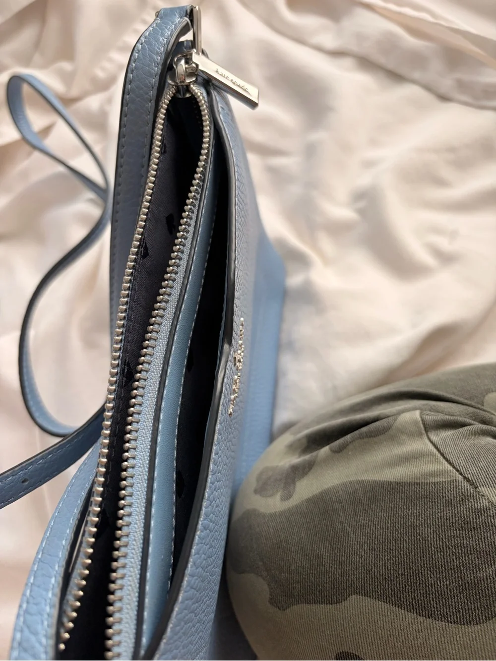 kate spade light blue pebbled leather crossbody - Picture 5 of 5